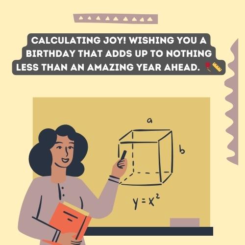 Birthday Wishes for Female Maths Teacher